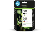 Cartouche d encre HP pack 301 Noir + 3 couleurs