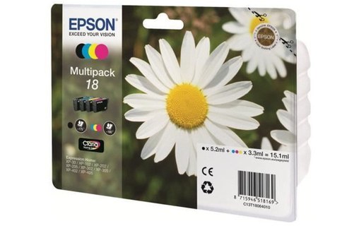 EPSON Multipack T1806 - Paquerette - Noir, Cyan, Magenta, Jaune