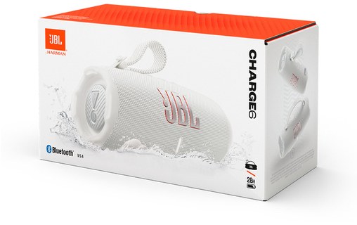 Enceinte Bluetooth JBL Charge 6 - Blanche