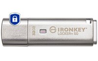 Clé USB Kingston IronKey Locker+ 50 32 Go - Argent - USB 3.2