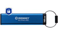 Clé USB Kingston IronKey Keypad 200 16 Go - Bleu - USB 3.2