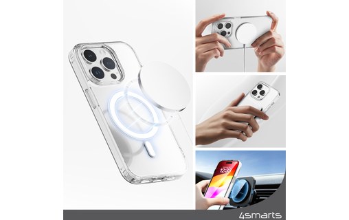 Pack Protection pour iPhone 15 Plus Coque MagSafe Film 4smarts Transparent