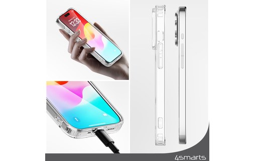 Pack Protection pour iPhone 15 Plus Coque MagSafe Film 4smarts Transparent