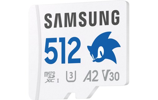 Carte microSDXC Samsung PRO Plus Sonic The Hedgehog 512 Go avec adaptateur SD