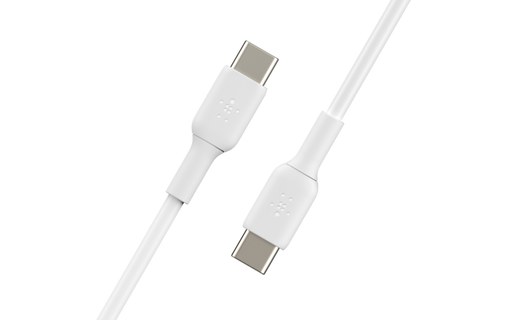 Câble USB-C vers USB-C Power Delivery 18W Résistant 1m Belkin Boost Charge blanc
