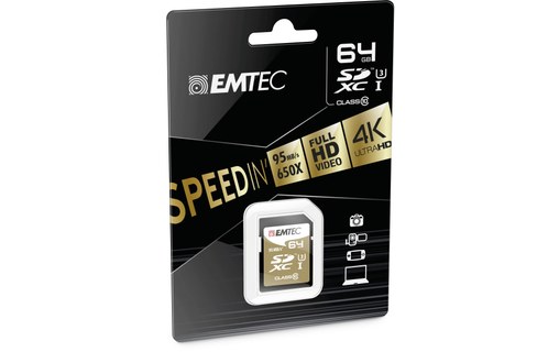 Emtec SDXC 64GB Class10 Speedin 64Go SDXC Classe 10 mémoire flash