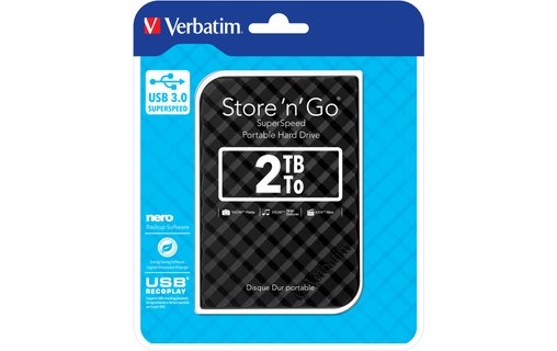Verbatim Store 'n' Go 2 To - Noir - Disque dur externe - 53195