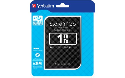 Verbatim Store 'n' Go 1 To - Noir - Disque dur externe - 53194