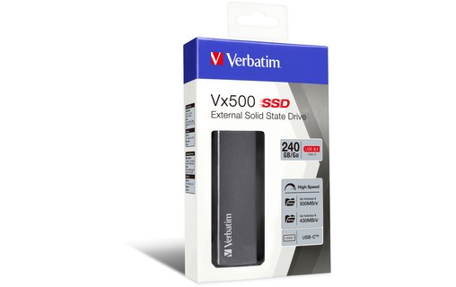 Verbatim Vx500 240 Go - Argent - SSD externe USB-C