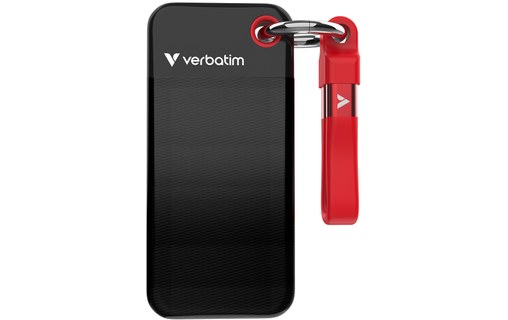Verbatim Pocket SSD 2 To - Noir et Rouge - SSD externe USB-C