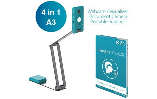 Scanner de livres I.R.I.S IRIScan Visualizer 7 + Readiris Dyslexic 2.0