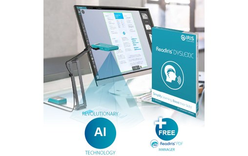 Scanner de livres I.R.I.S IRIScan Visualizer 7 + Readiris Dyslexic 2.0