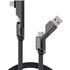 Câble 4Smarts USB-A vers USB-C coudé 240 W - 1,5 m - Gris anthracite