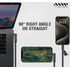 Câble 4Smarts USB-A vers USB-C coudé 240 W - 1,5 m - Gris anthracite