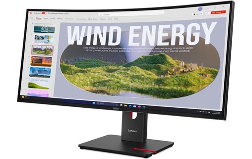 Écran Incurvé 34" Lenovo ThinkVision T34WD-40 - 120 Hz USB-C