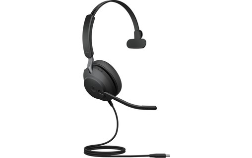 Micro-casque Jabra Evolve2 40 SE Mono, Noir - USB