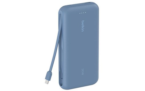 Batterie externe 20000 mAh - Belkin BoostCharge - Câble intégré - Bleue