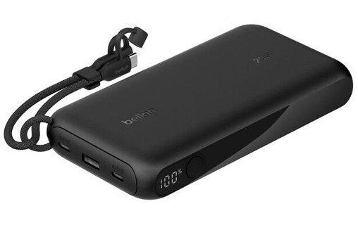 Batterie externe 20000 mAh - Belkin BoostCharge - Écran et câble - Noire