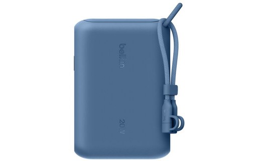 Batterie externe 10000 mAh - Belkin BoostCharge - Écran et câble - Bleue