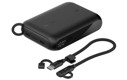Batterie externe 10000 mAh - Belkin BoostCharge - Écran et câble - Noire