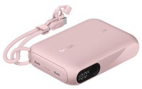 Batterie externe 10000 mAh - Belkin BoostCharge - Écran et câble - Rose