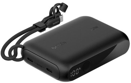 Batterie externe 10000 mAh - Belkin BoostCharge - Écran et câble - Noire