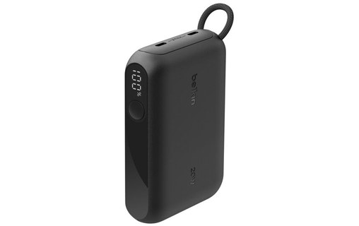 Batterie externe 10000 mAh - Belkin BoostCharge - Écran et câble - Noire
