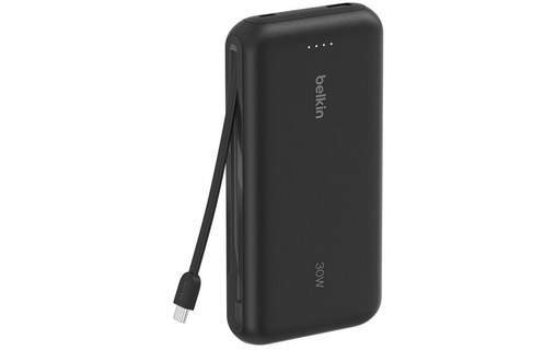 Batterie externe 20000 mAh - Belkin BoostCharge - Câble intégré - Noire