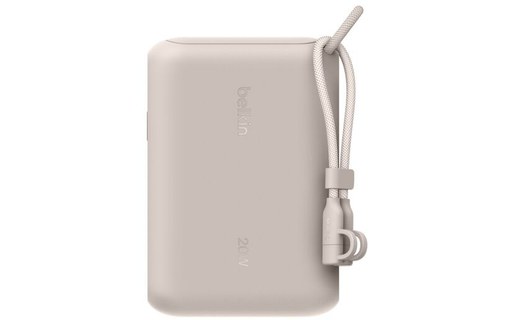 Batterie externe 10000 mAh - Belkin BoostCharge - Écran et câble - Sable