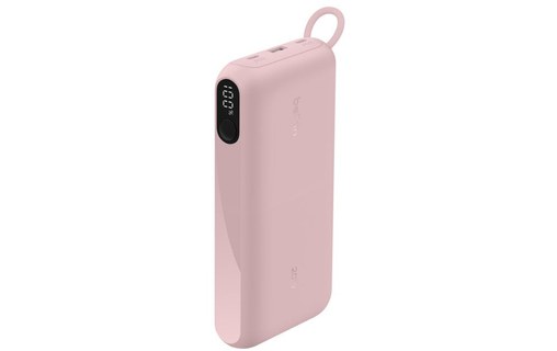 Batterie externe 20000 mAh - Belkin BoostCharge - Écran et câble - Rose