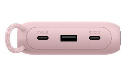 Batterie externe 20000 mAh - Belkin BoostCharge - Écran et câble - Rose