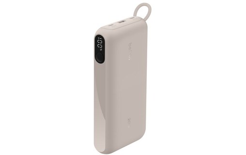 Batterie externe 20000 mAh - Belkin BoostCharge - Écran et câble - Sable