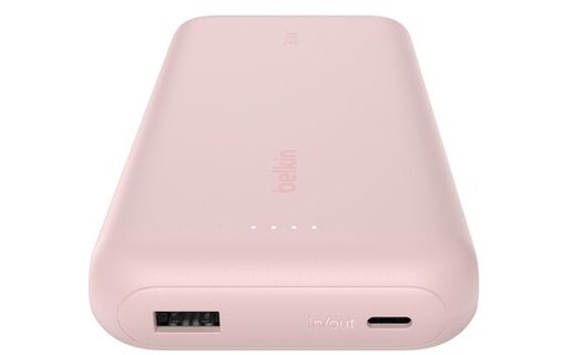 Batterie externe 20000 mAh - Belkin BoostCharge - Câble intégré - Rose