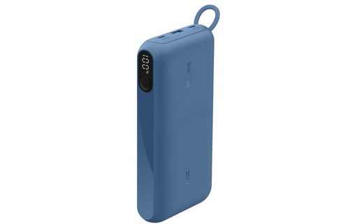 Batterie externe 20000 mAh - Belkin BoostCharge - Écran et câble - Bleue