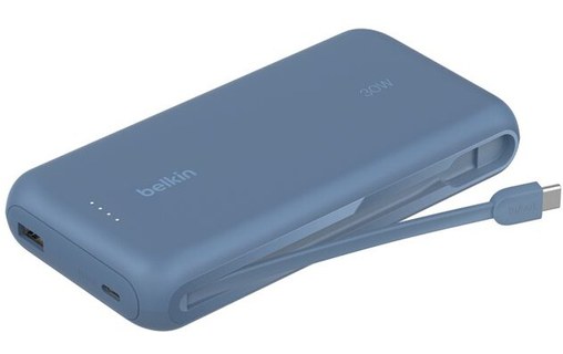 Batterie externe 20000 mAh - Belkin BoostCharge - Câble intégré - Bleue