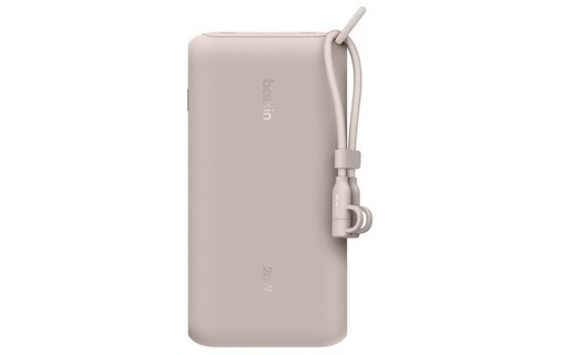 Batterie externe 20000 mAh - Belkin BoostCharge - Écran et câble - Sable