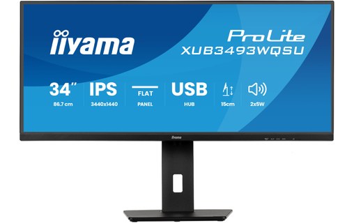 Écran 34" iiyama ProLite XUB3493WQSU-B6 - 120 Hz