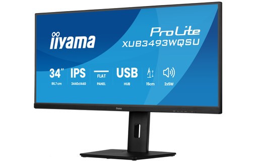 Écran 34" iiyama ProLite XUB3493WQSU-B6 - 120 Hz