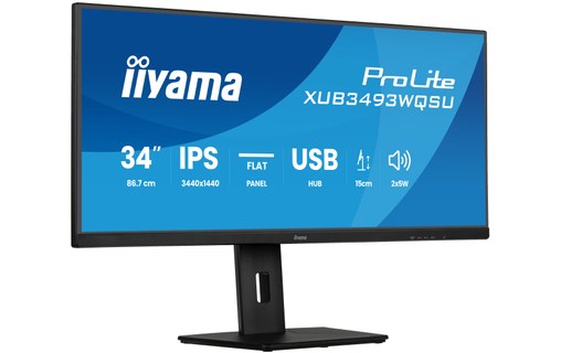Écran 34" iiyama ProLite XUB3493WQSU-B6 - 120 Hz
