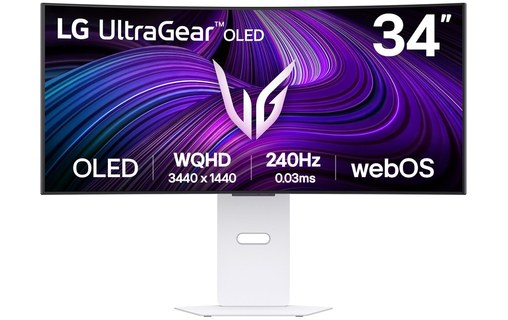 Écran Gaming Incurvé 34" LG UltraGear 34GX90SA-W - OLED 240 Hz USB-C