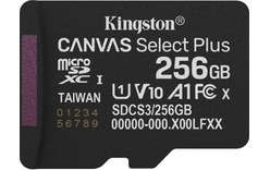 Carte microSDXC Kingston Canvas Select Plus Gen3 256 Go, UHS-I, V30