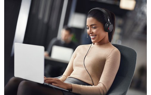 Micro-casque sans fil Jabra Evolve2 40 SE - UC Mono, Noir - USB, USB-C