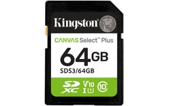 Carte SD Kingston Canvas Select Plus Gen3 64 Go, UHS-I, V10
