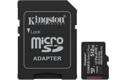 Carte microSDXC Kingston Canvas Select Plus Gen3 512 Go avec adaptateur SD, V30