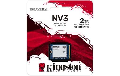 Kingston NV3 2 To - SSD M.2 2230 NVMe PCIe 4.0 3D NAND