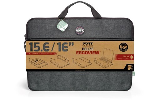 Sacoche PORT Designs BELIZE II pour ordinateur portable 16" - Grise