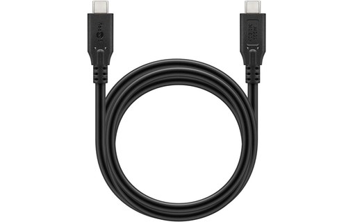 Câble Goobay USB-C vers USB-C 100 W 40 Gbit/s - 50 cm - Noir