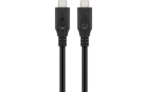 Câble Goobay USB-C vers USB-C 240 W 40 Gbit/s - 50 cm - Noir