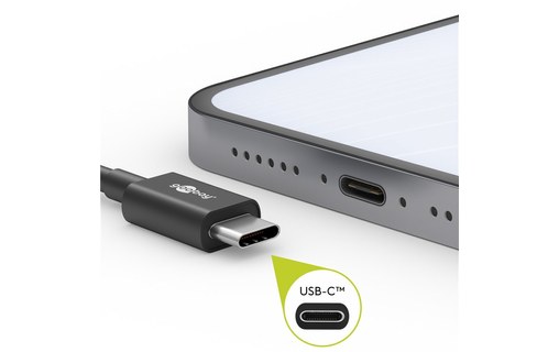 Câble Goobay USB-A vers USB-C USB 2.0 - 1 m - Blanc
