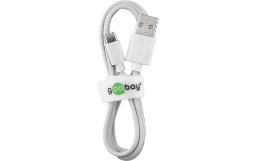 Câble Goobay USB-A vers USB-C USB 2.0 - 1 m - Blanc